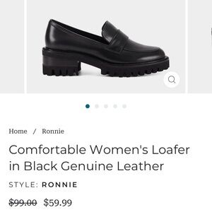 Ronnie Aerosoles Chunky Black Loafer | Like New